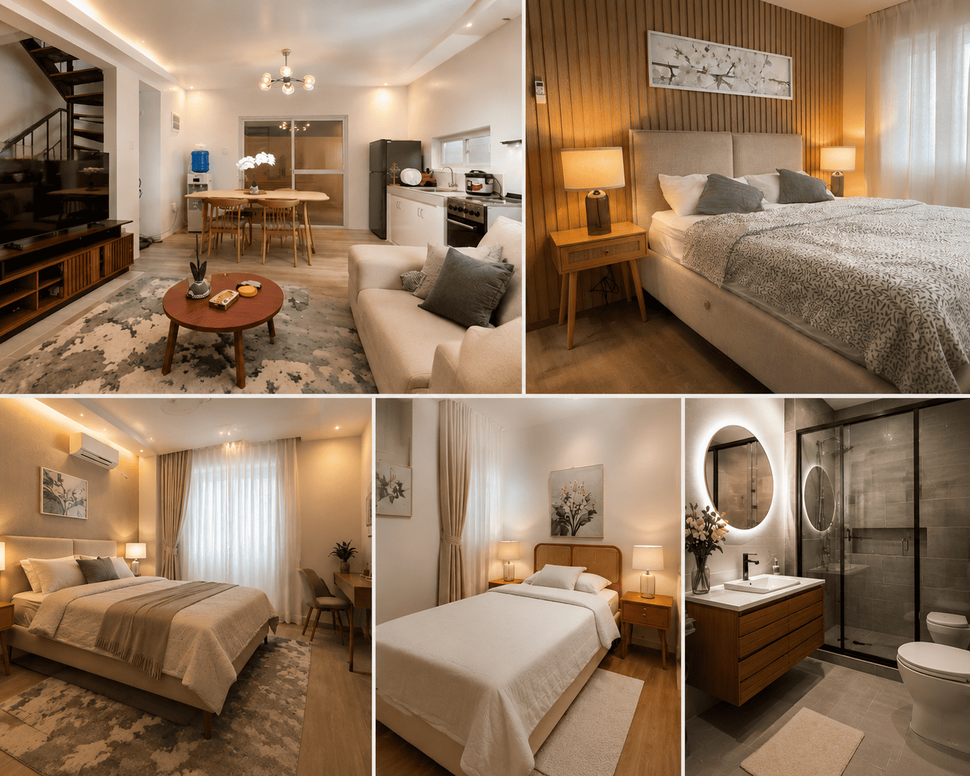 Luxa Vacation House Silang interior collage