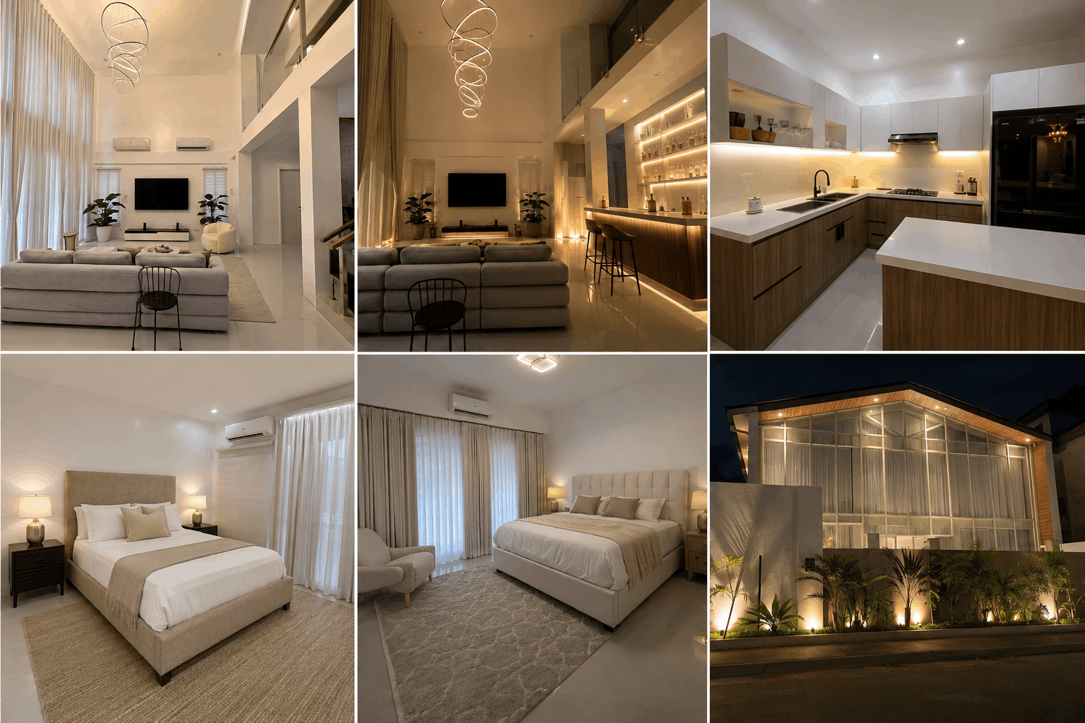 Luxa Villa Tagaytay interior collage overview