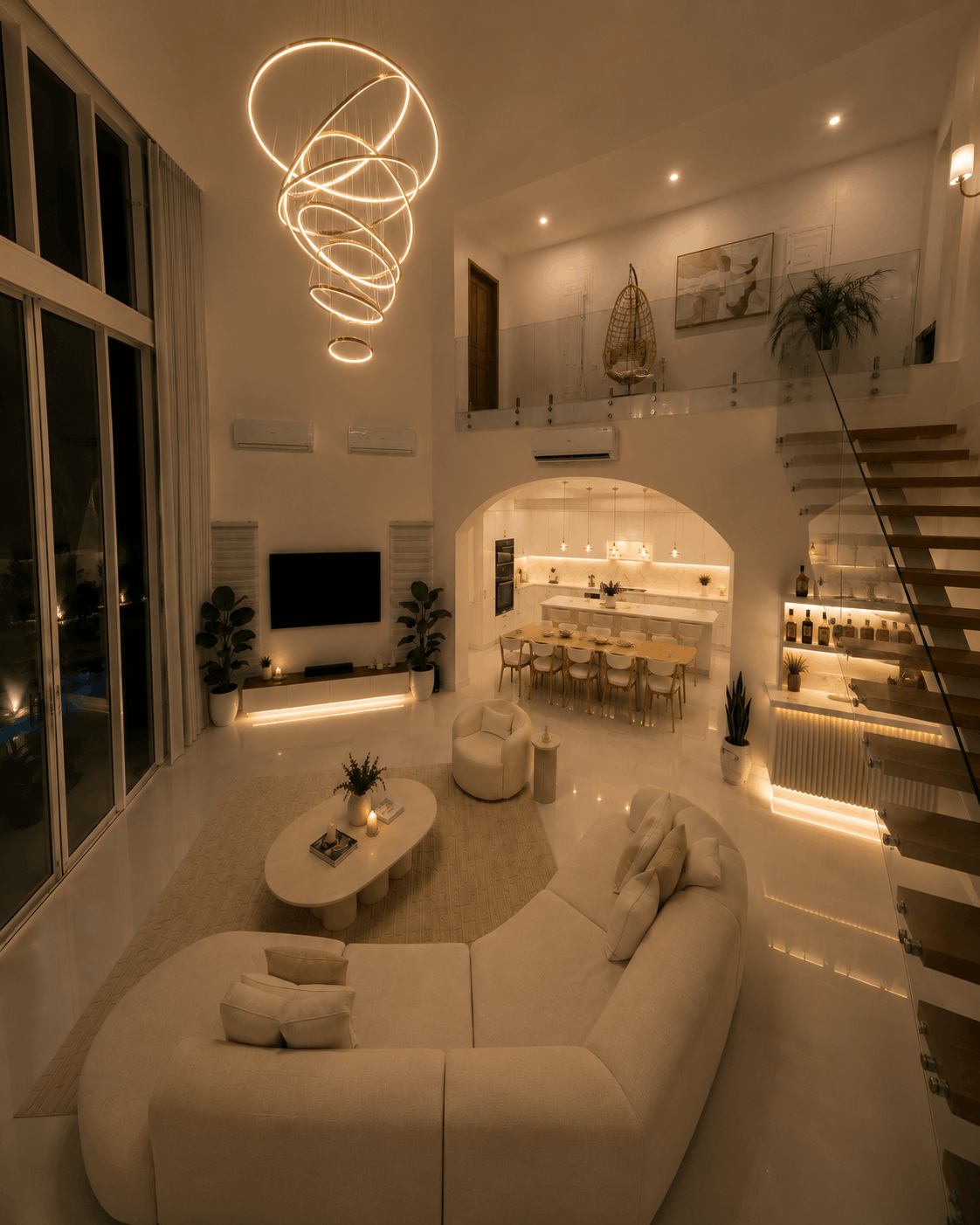 Luxa Villa Tagaytay indoor night setup — private event space