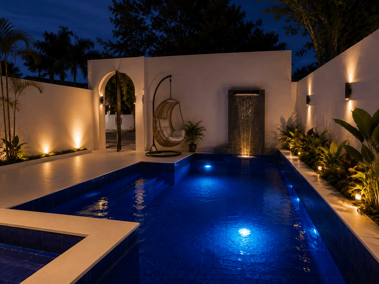 Luxa Villa Tagaytay nighttime pool celebration atmosphere
